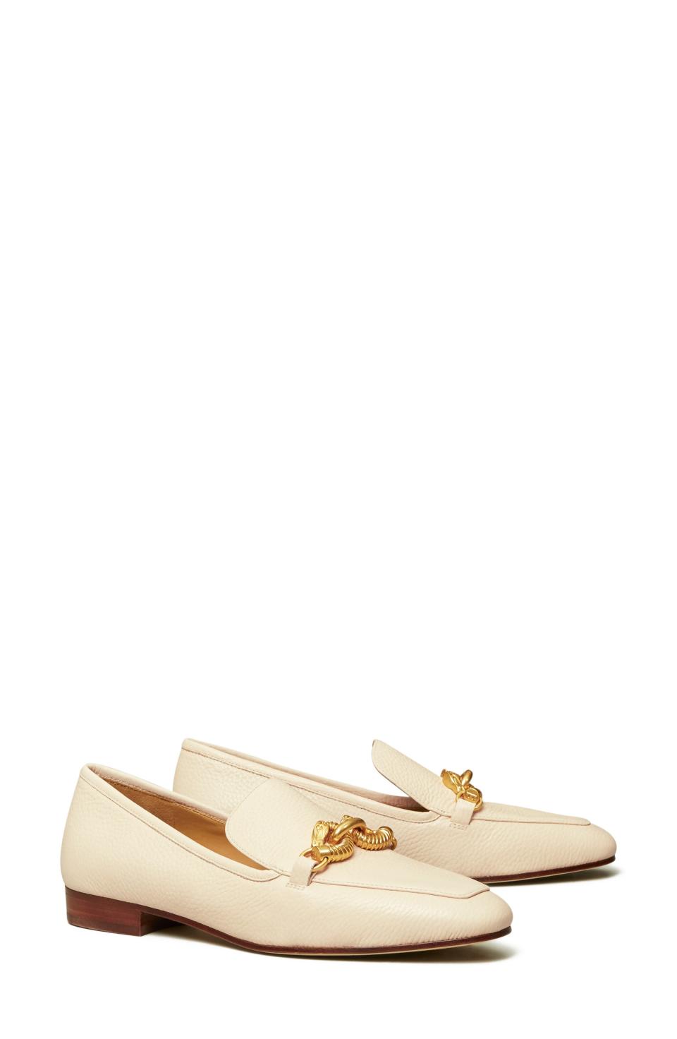 <p><strong>Tory Burch</strong></p><p>nordstrom.com</p><p><strong>$328.00</strong></p><p>The pebbled leather on this style is so soft and comfortable, and the dragon head gold hardware will make them hands down the most luxe shoes in your closet. It also has a 4.8-star rating out of 5 with over 70 reviews. </p><p><strong>Glowing Review:</strong> "I love it!! It is so comfortable, and I love the gold hardware. Such a statement piece."</p>