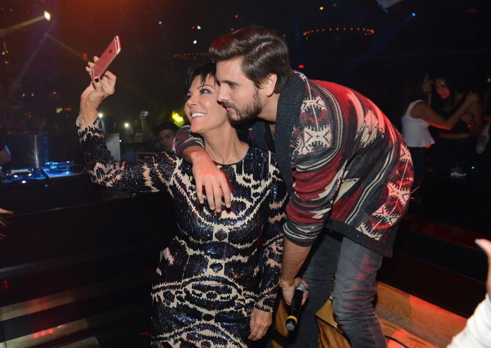 LAS VEGAS, NV – NOVEMBER 07: Kris Jenner and Scott Disick celebrates Kris Jenner’s birthday at 1 OAK nightclub at the Mirage Hotel and Casino on November 7, 2014 in Las Vegas, Nevada. (Photo by Denise Truscello/WireImage)