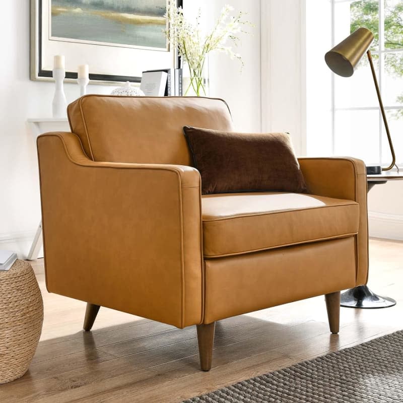 Modway Impart Upholstered Leather Armchair