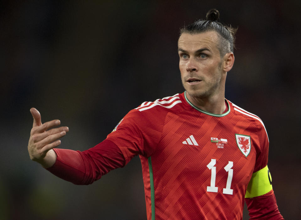 CARDIFF, WALES - SEPTEMBER 25: Gareth Bale of Wales during the UEFA Nations League League A Group 4 match between Wales and Poland at Cardiff City Stadium on September 25, 2022 in Cardiff, Wales. (Photo by Visionhaus/Getty Images)