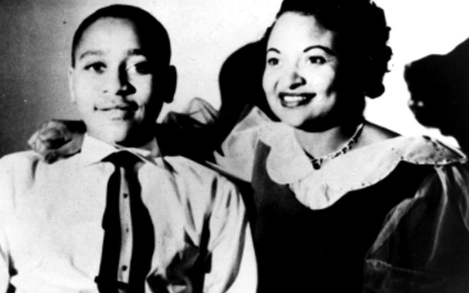 Till with his mother, Mamie Till Mobley - AP