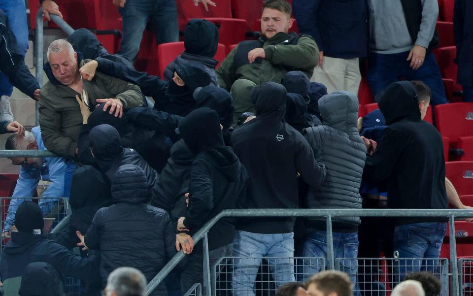 West Ham players jump into stands to defend families from ultra attack - Getty Images/DeFodi Images