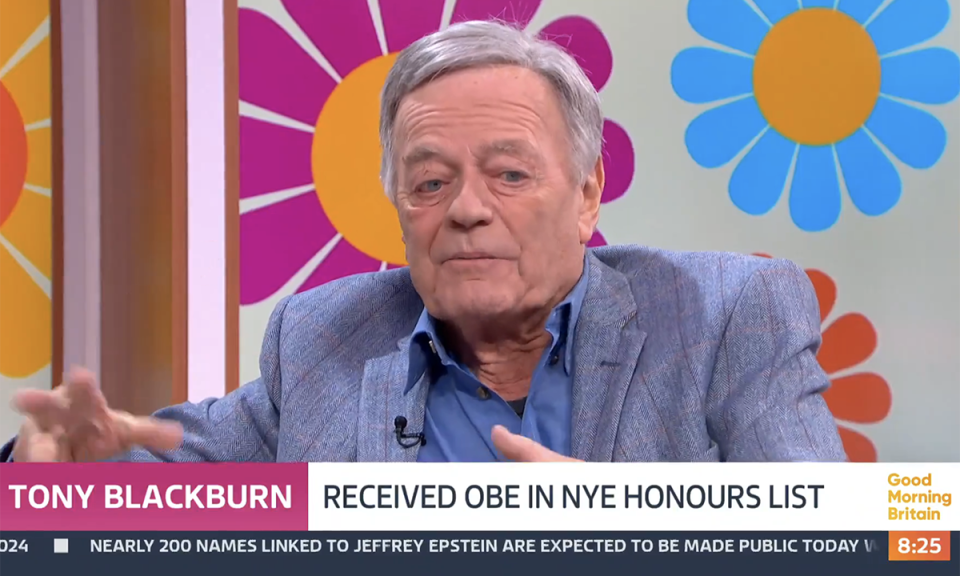 Tony Blackburn appeared on Good Morning Britain on 2 January. (ITV screengrab)