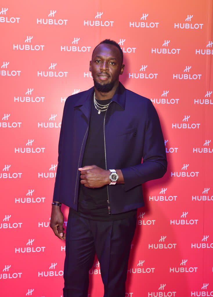 miami beach, florida   december 02 usain bolt attends hublot loves art miami at faena forum art basel 2021 on december 02, 2021 in miami beach, florida photo by eugene gologurskygetty images for hublot