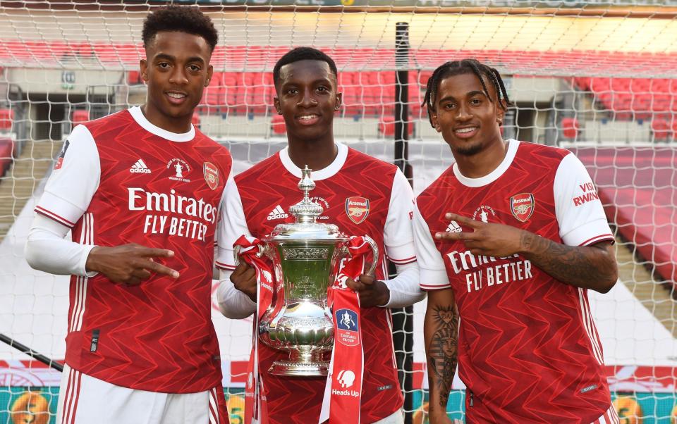 Joe Willock as a young player at Arsenal - Joe Willock: 'I was so homesick when I first joined Newcastle - but it turned me into a man' - Getty Images/Stuart MacFarlane