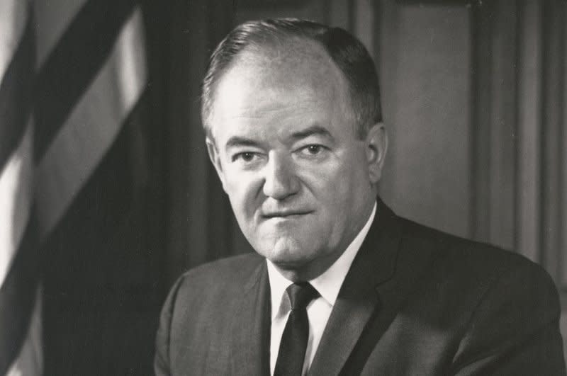 On August 28, 1968, the Democratic Party nominated Hubert Humphrey for president as thousands of anti-Vietnam War demonstrators battled police in the streets and parks of Chicago. File Photo by Library of Congress/UPI