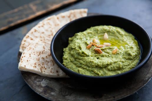 <strong>Try the<a href="http://www.simplyrecipes.com/recipes/basil_hummus/" target="_blank"> Basil Hummus Recipe</a> by Simply Recipes</strong>