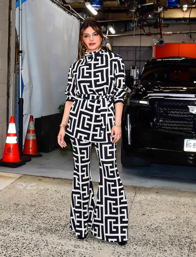 Priyanka Chopra Wore the Coolest Labyrinth-Print Coordinating Set