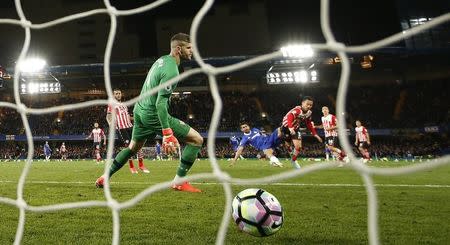 Britain Football Soccer - Chelsea v Southampton - Premier League - Stamford Bridge - 25/4/17 Chelsea's Diego Costa scores their fourth goal Action Images via Reuters / John Sibley Livepic