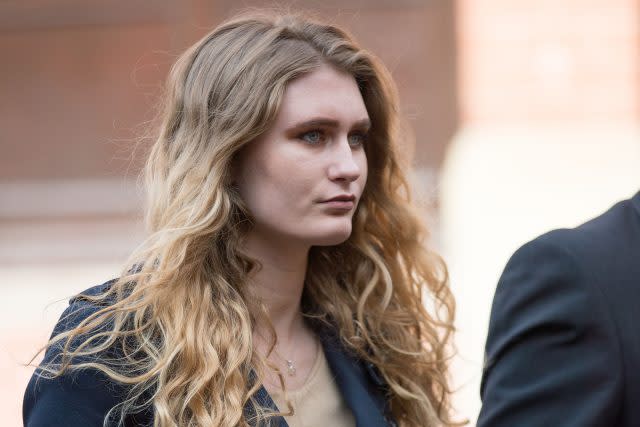Tracey Wilkinson's daughter Lydia arrives at Birmingham Crown Court. (Aaron Chown/PA)