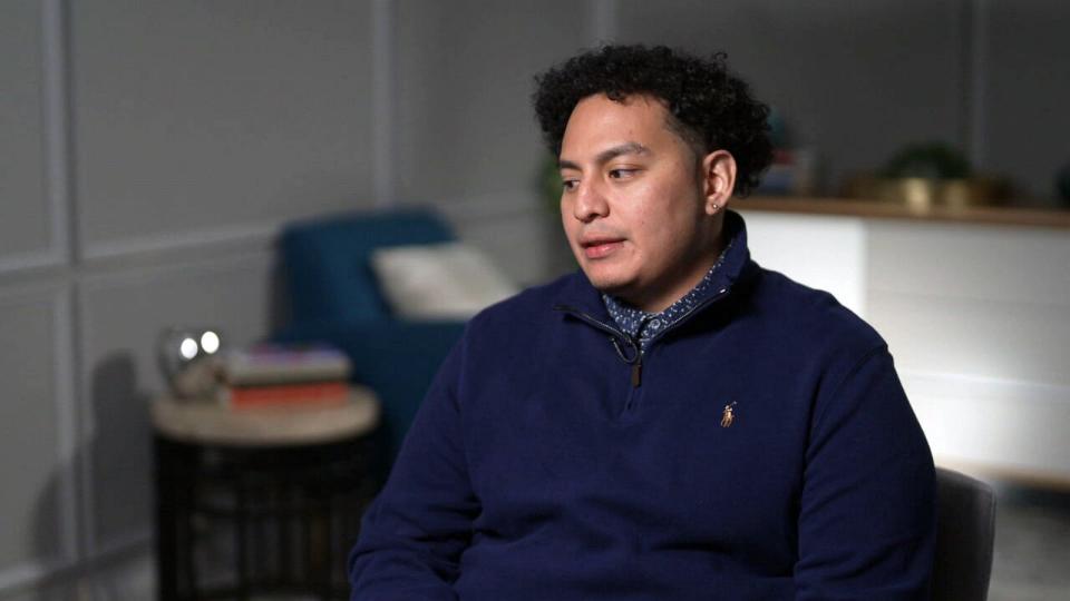 PHOTO: Carlos Ramirez, the brother of slain social worker Julio Ramirez, is seen during an interview. (ABC News)