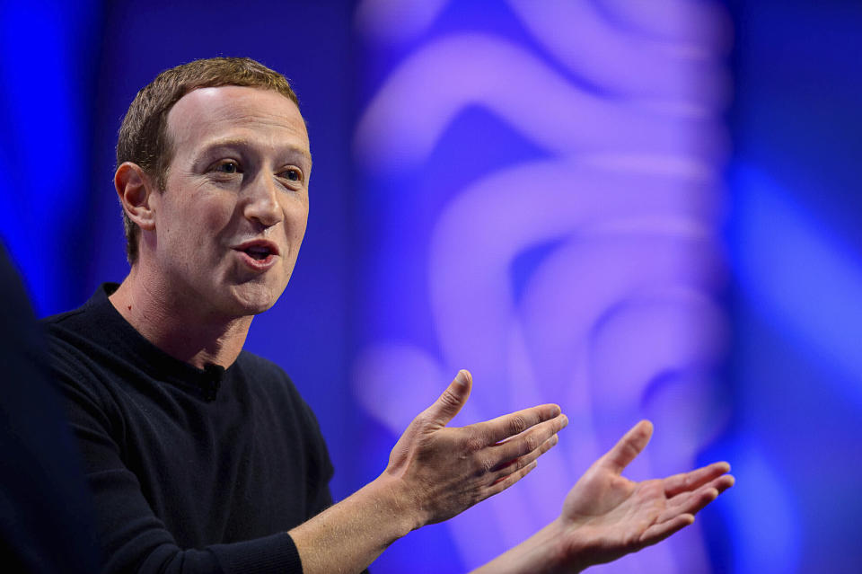 Archivo - En esta foto del 31 de enero de 2020, el CEO de Facebook, Mark Zuckerberg, habla en la cumbre Silicon Slopes Tech en Salt Lake City. (Trent Nelson/The Salt Lake Tribune vía AP Archivo)