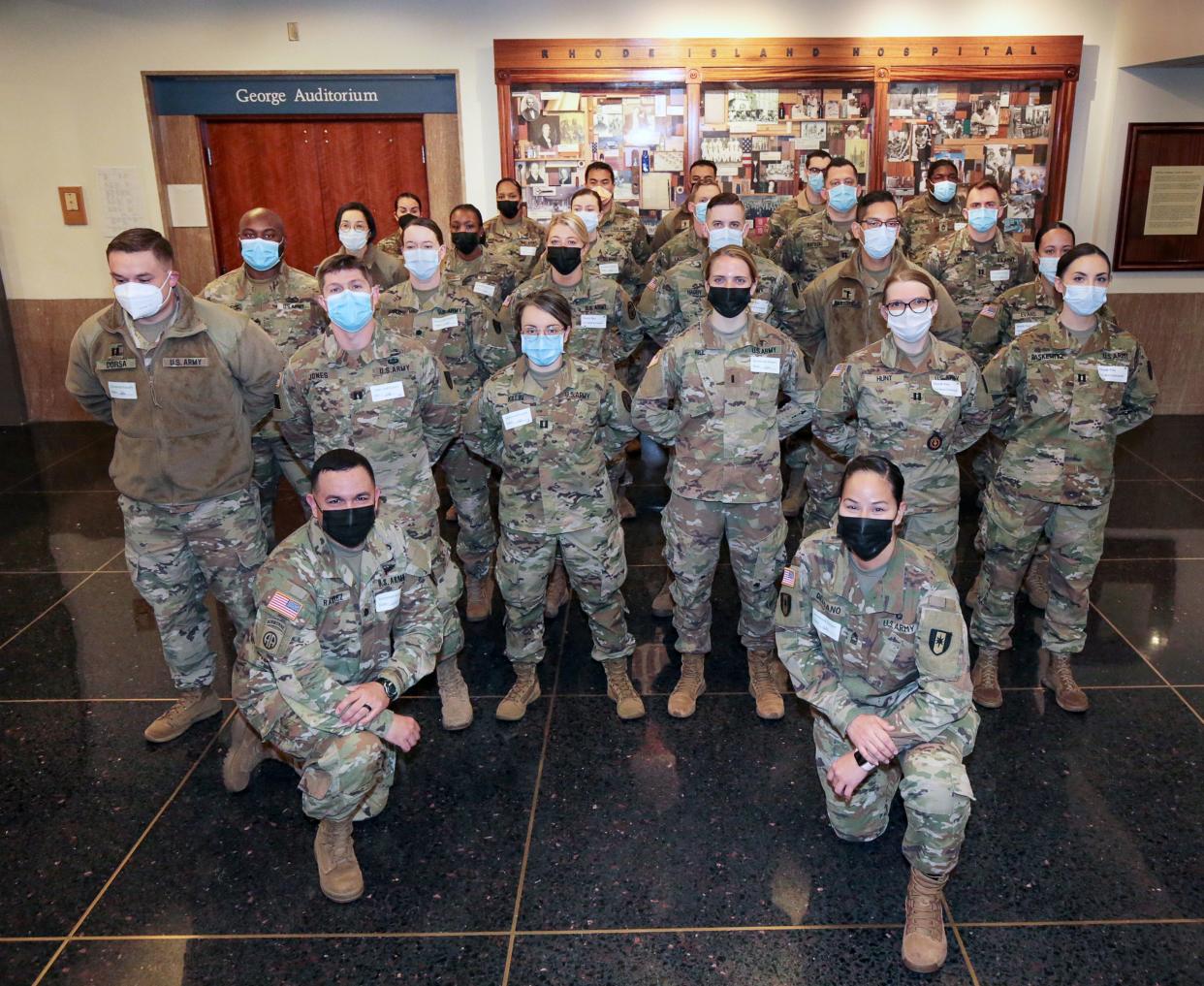 A team of military medical personnel has landed at Rhode Island Hospital to bolster the hospital's response to surging COVID infections.