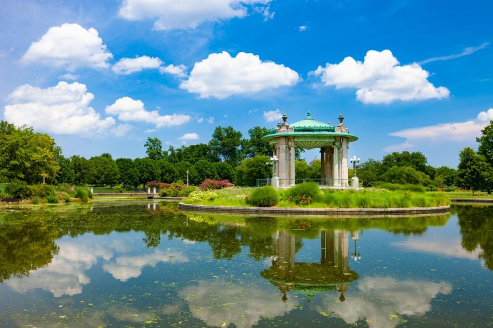 Bandstand in Pagoda Circle in Forest Park via Getty Images