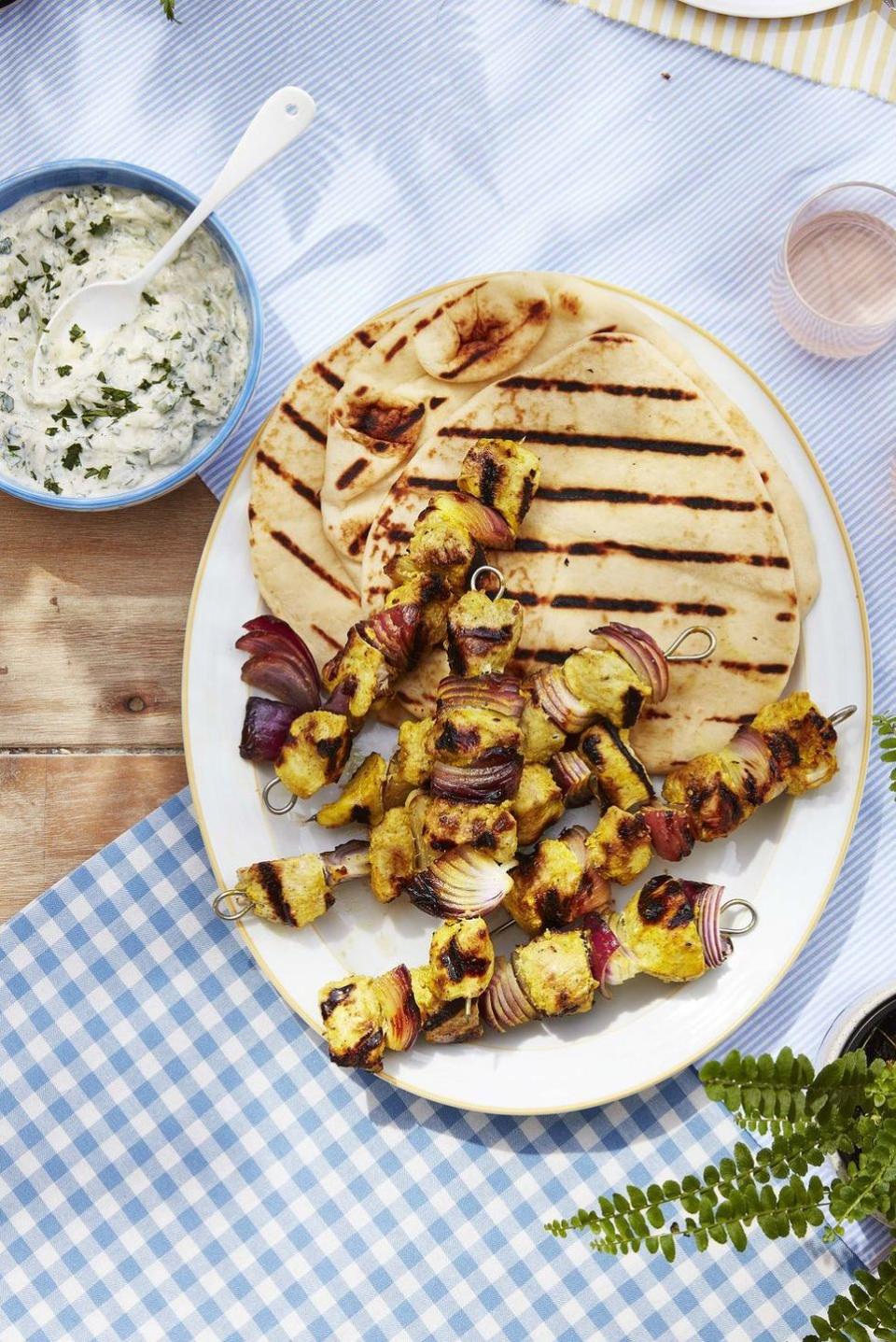 38) Marinated Chicken and Onion Kebabs