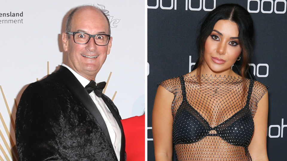 Sunrise host Kochie and MAFS star Martha Kalifatidis feud about elbowgate has continued after the 2019 TV Week Logie Awards on Sunday night at The Star on the Gold Coast. Photo: Getty 