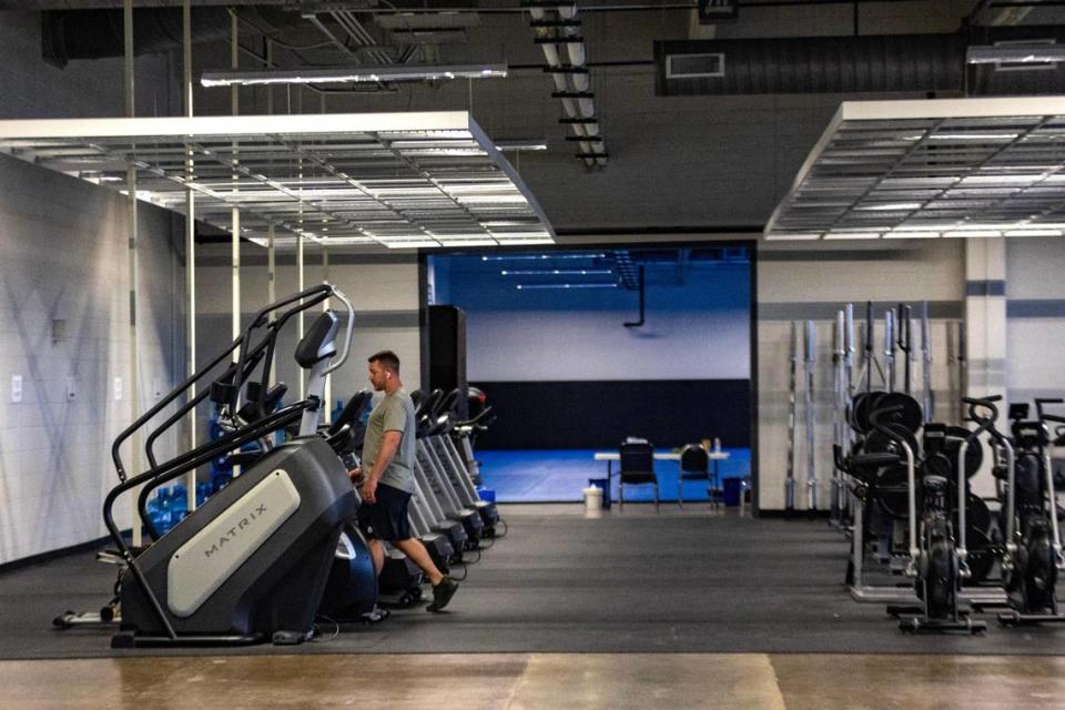 One of multiple gyms at the Bob Bolen Public Safety Complex in Fort Worth on March 29.