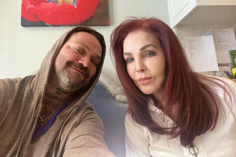 Bam Margera and Priscilla Presley