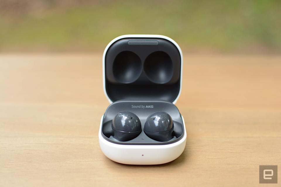 <p>With the Galaxy Buds 2, Samsung adds active noise cancellation to its most affordable true wireless earbuds. This successor to the Galaxy Buds+ are smaller and more comfortable with premium features like wireless charging and adjustable ambient sound. However, ANC performance is only decent and there’s no deep iOS integration like previous models. Still, at this price, Samsung has created a compelling package despite the sacrifices.</p>
