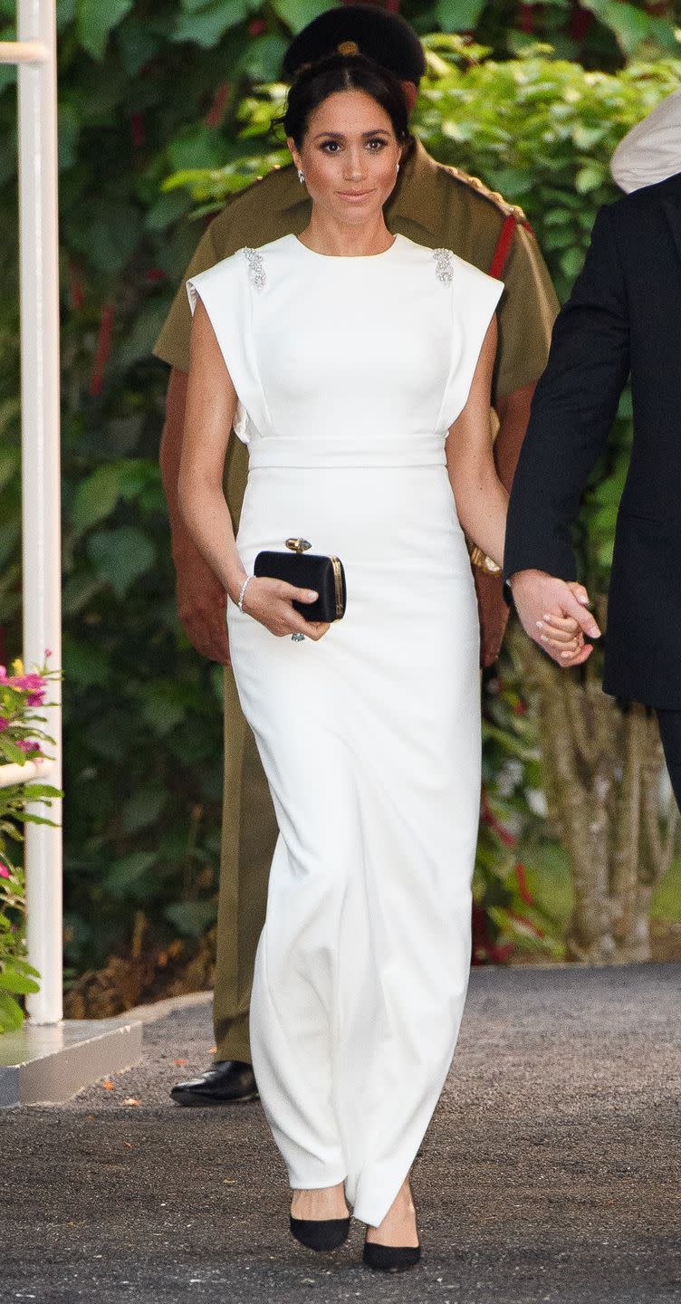 Royal tour: The white Theia dress