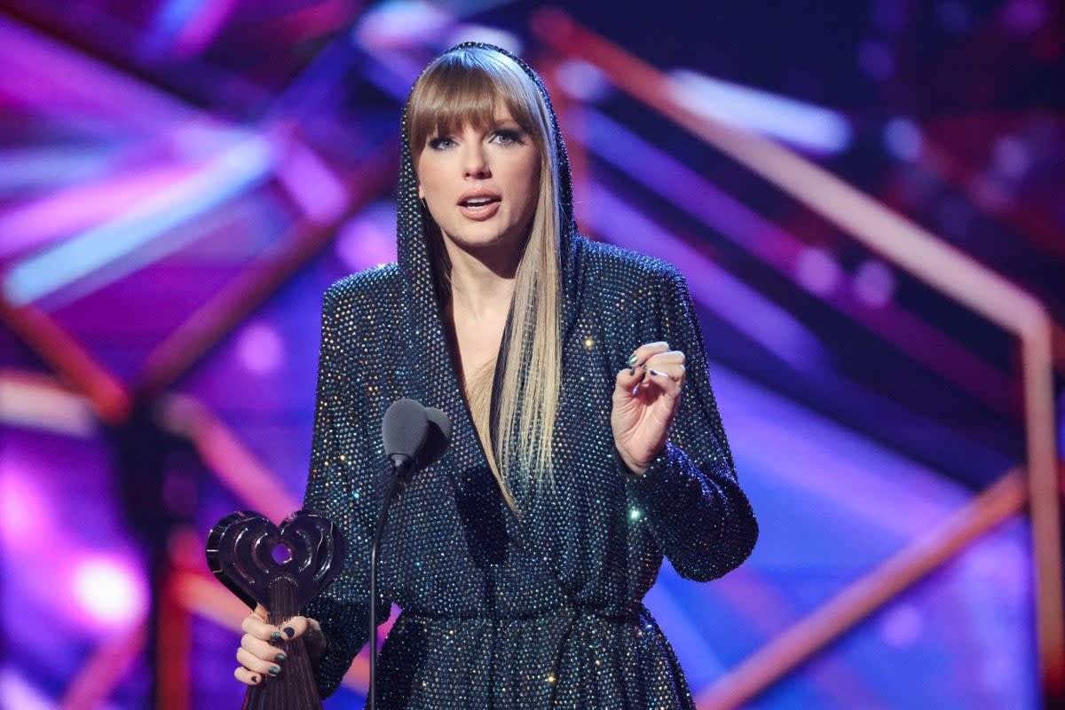 Taylor Swift thanked iHeartRadio in her speech for ‘shining a light on the choices I made that worked out, the ones that turned out to be good ideas’  (Reuters)