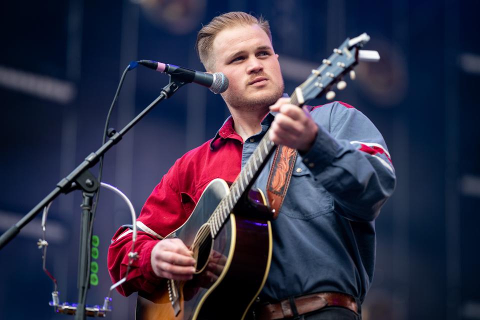 Zach Bryan opens for Luke Combs at Empower Field at Mile High in Denver on May 21, 2022. The show kicked off Combs’ first-ever headlining stadium tour.