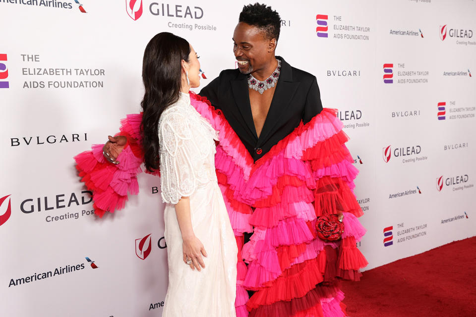 <p>Christine Chiu and Billy Porter share a special moment on the red carpet at the Elizabeth Taylor Ball to End AIDS in West Hollywood on Sept. 17.</p>