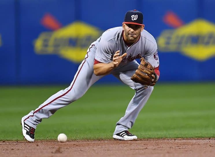 Danny Espinosa wasn't around to field questions at Nationals' Winterfest on Saturday. (Getty Images)