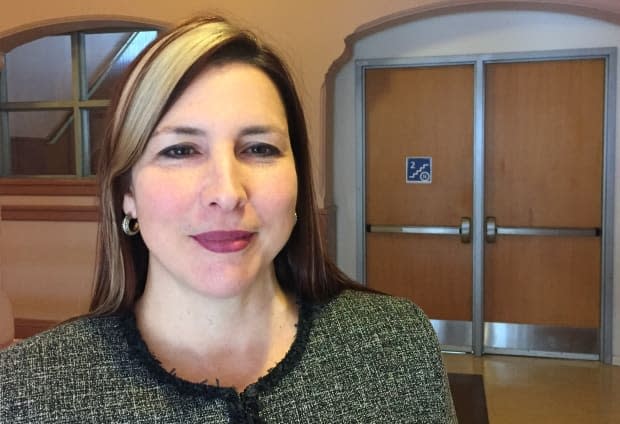Vicky Kyriaco, general manager of the Ottawa Student Transportation Authority, says her agency is working with private bus companies to find solutions to the driver shortage. (Kate Porter/CBC - image credit)