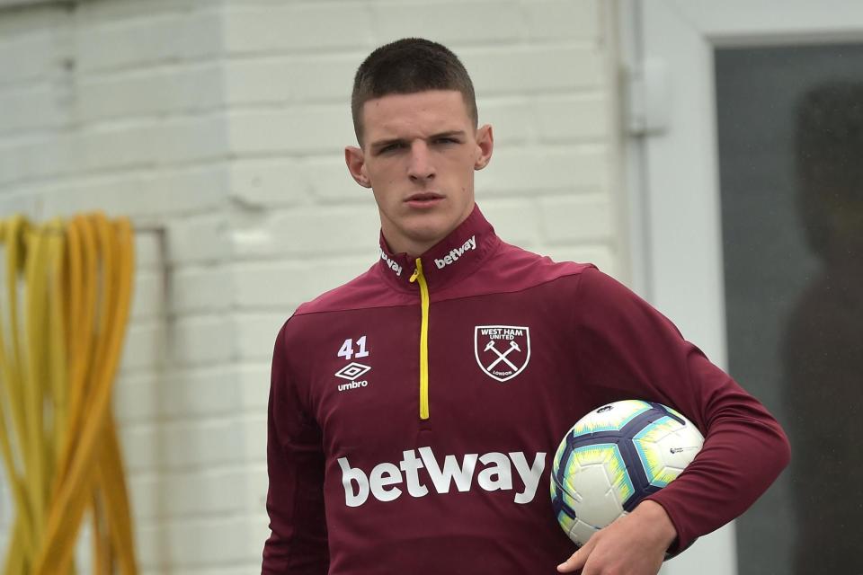 Hammer time: Rice started West Ham's opener at Anfield: West Ham United via Getty Images