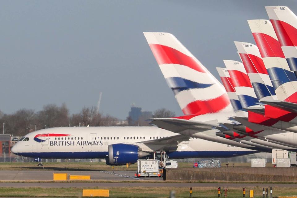 British Airways planes at Heathrow Airport: PA