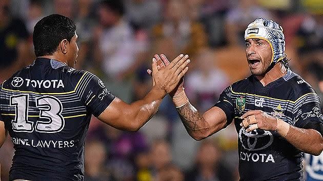 The two JTs celebrate. Pic: Getty