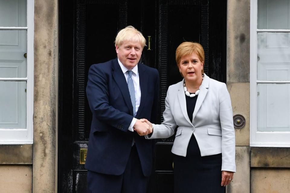 Boris Johnson and Nicola Sturgeon in 2019Getty