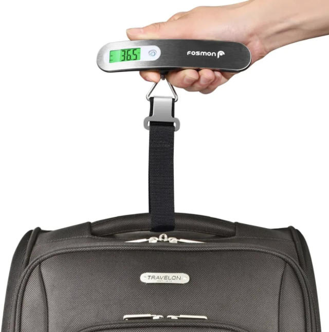 Coolzon Báscula de Equipaje Digital, 110 lb/50 kg Capacidad con dos  etiquetas de Maletas, Balanza Muy Adecuada para Viajes, Viajes de Negocios  o uso
