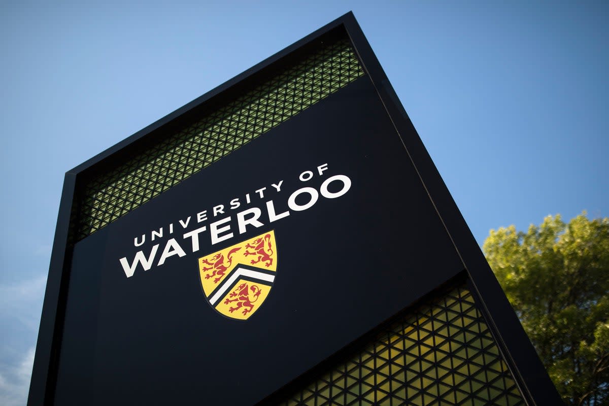 A University of Waterloo sign is shown in Waterloo, Ontario, Wednesday, June 28, 2023. (AP)