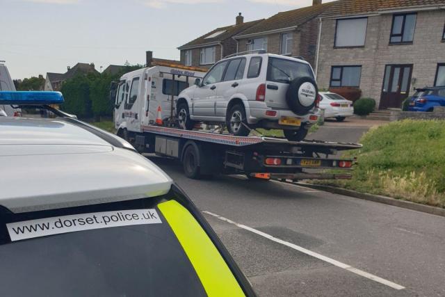 A driver had their vehicle seized as police caught them driving with no insurance. <i>(Image: Weymouth and Portland Police)</i>