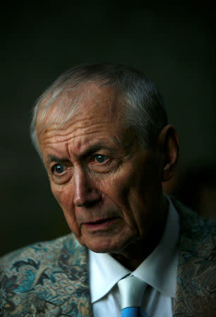 FILE PHOTO: Russian poet Yevgeny Yevtushenko visits the Yad Vashem Holocaust Memorial in Jerusalem November 15, 2007. REUTERS/Gil Cohen Magen/File Photo