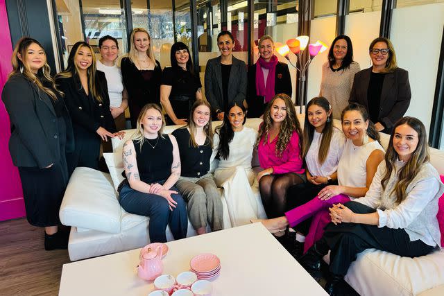 <p>Archewell Foundation</p> Meghan Markle and Justice for Girls participants