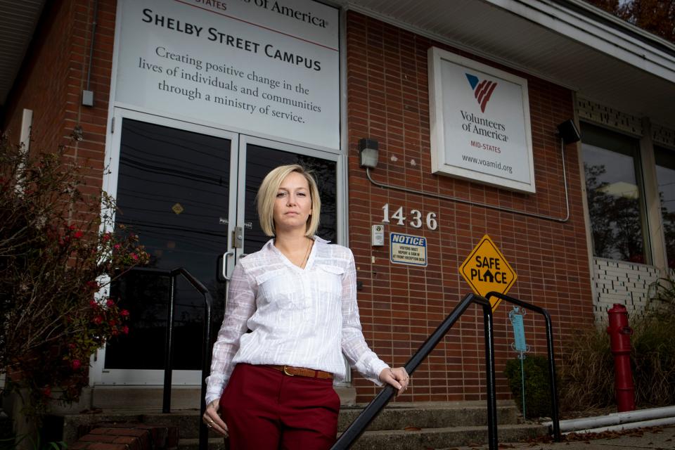 Christina Compton is now an employee at the Volunteers of America Shelby Park Campus where she completed a residential recovery program that helps mothers in recovery keep their children with them. The VOA is planning to run a pilot program expanding these services into three additional counties. Nov. 18, 2021