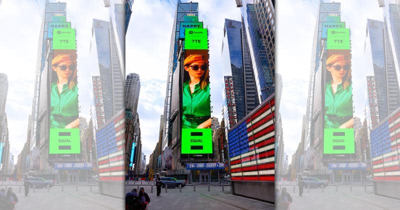壞特?te登上美國紐約時代廣場的高樓巨型螢幕。