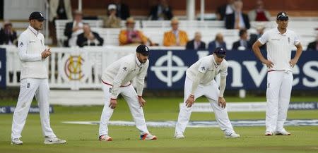 Britain Cricket - England v Sri Lanka - Third Test - Lord's - 13/6/16 England's Alex Hales, James Vince, Joe Root Alastair Cook in the slips Action Images via Reuters / Andrew Boyers/Livepic