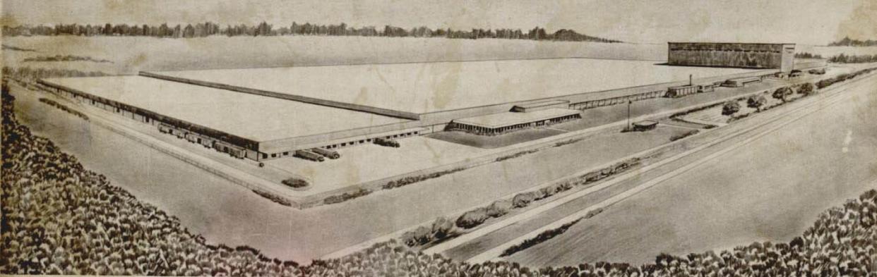 In this file photo from 1968, the plot of land where the Michelin Tire plant was to be built is pictured.