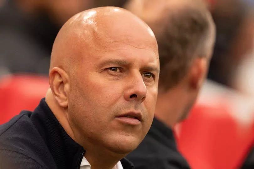 Liverpool manager Arne Slot during the Premier League match between Liverpool and Brentford at Anfield in Liverpool, England, on August 25, 2024.