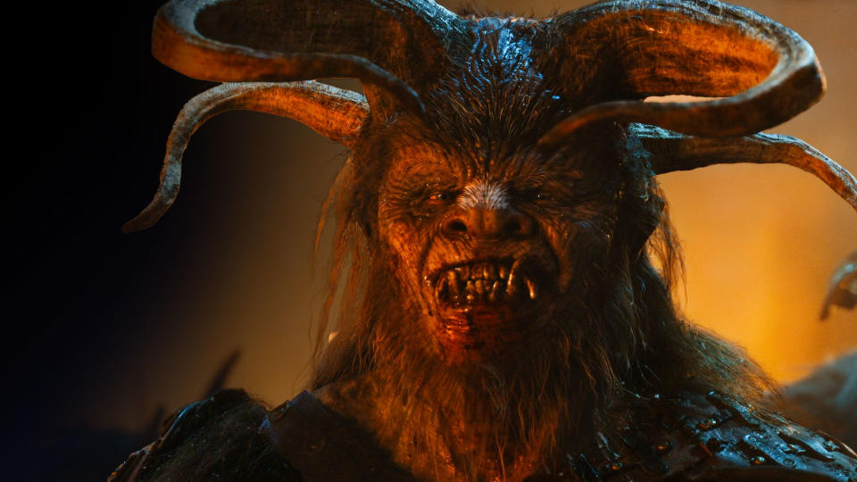 A trolloc with horns and a snout in The Wheel of Time