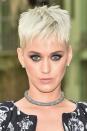 <p>Perry stepped out with an icy white choppy pixie crop.</p>