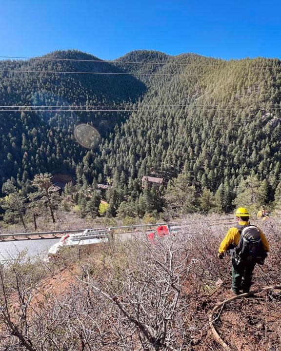 Downed power lines cause fires on Crystal Park Road