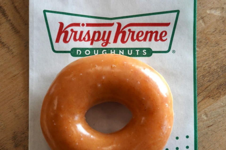 A glazed donut from&nbsp;Krispy Kreme.
