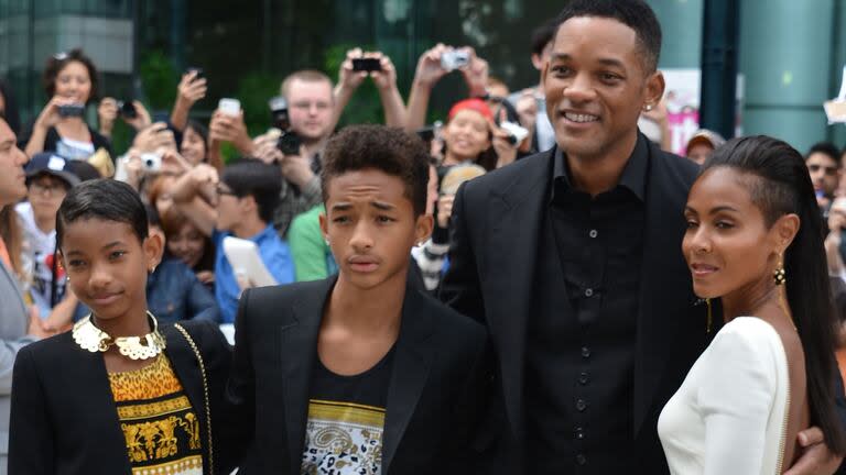 Will Smith y Jada Pinkett-Smith junto a sus hijos Willow y Jaden