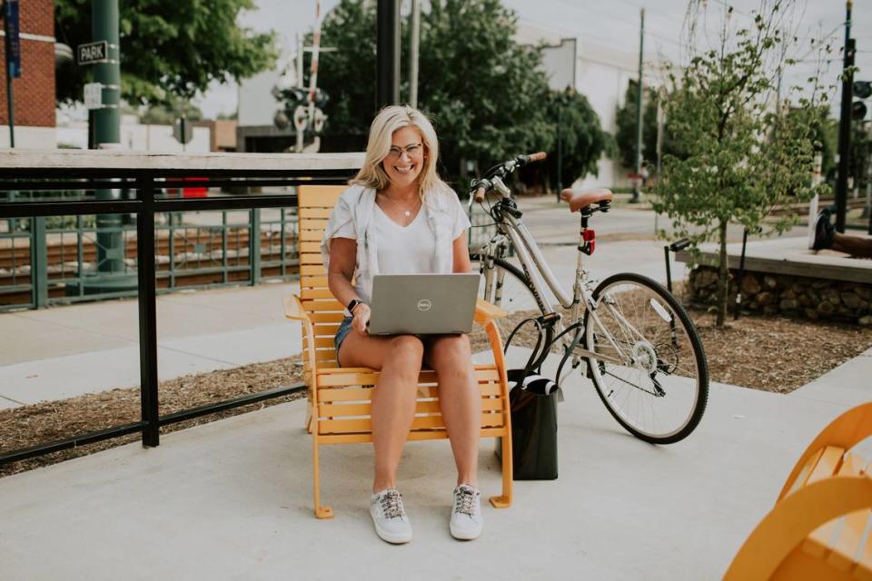 Charlotte resident Arden McLaughlin has not had to button a button in awhile, thanks to the cozy clothes she purchased from local retailers during the pandemic.