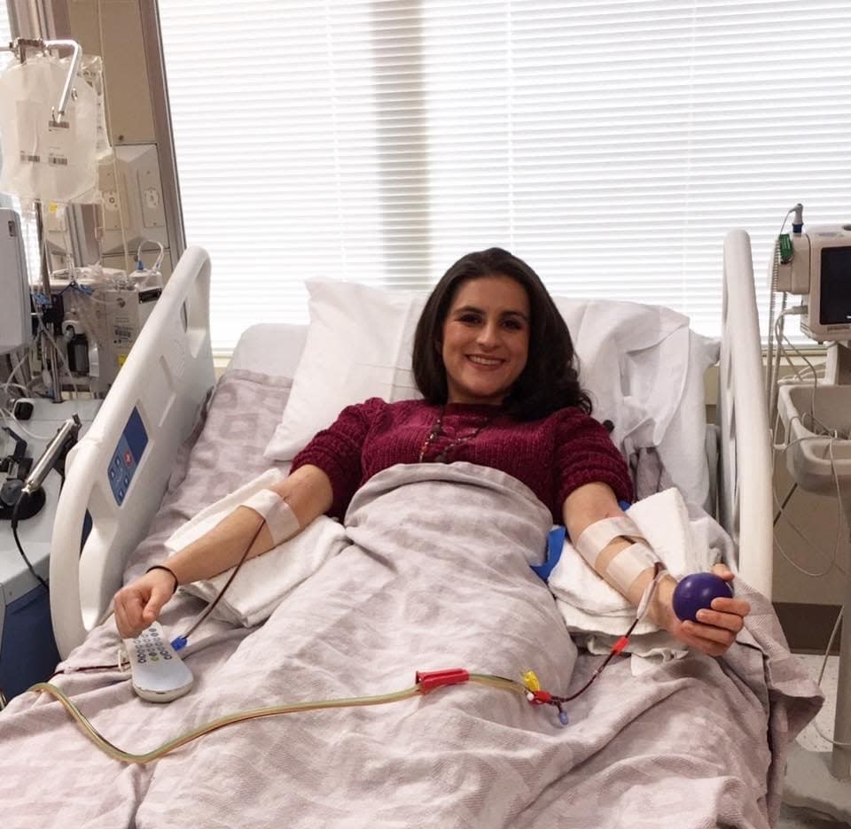 Dorothea Staursky donated her bone marrow in 2018 to help a man with a rare blood disease.